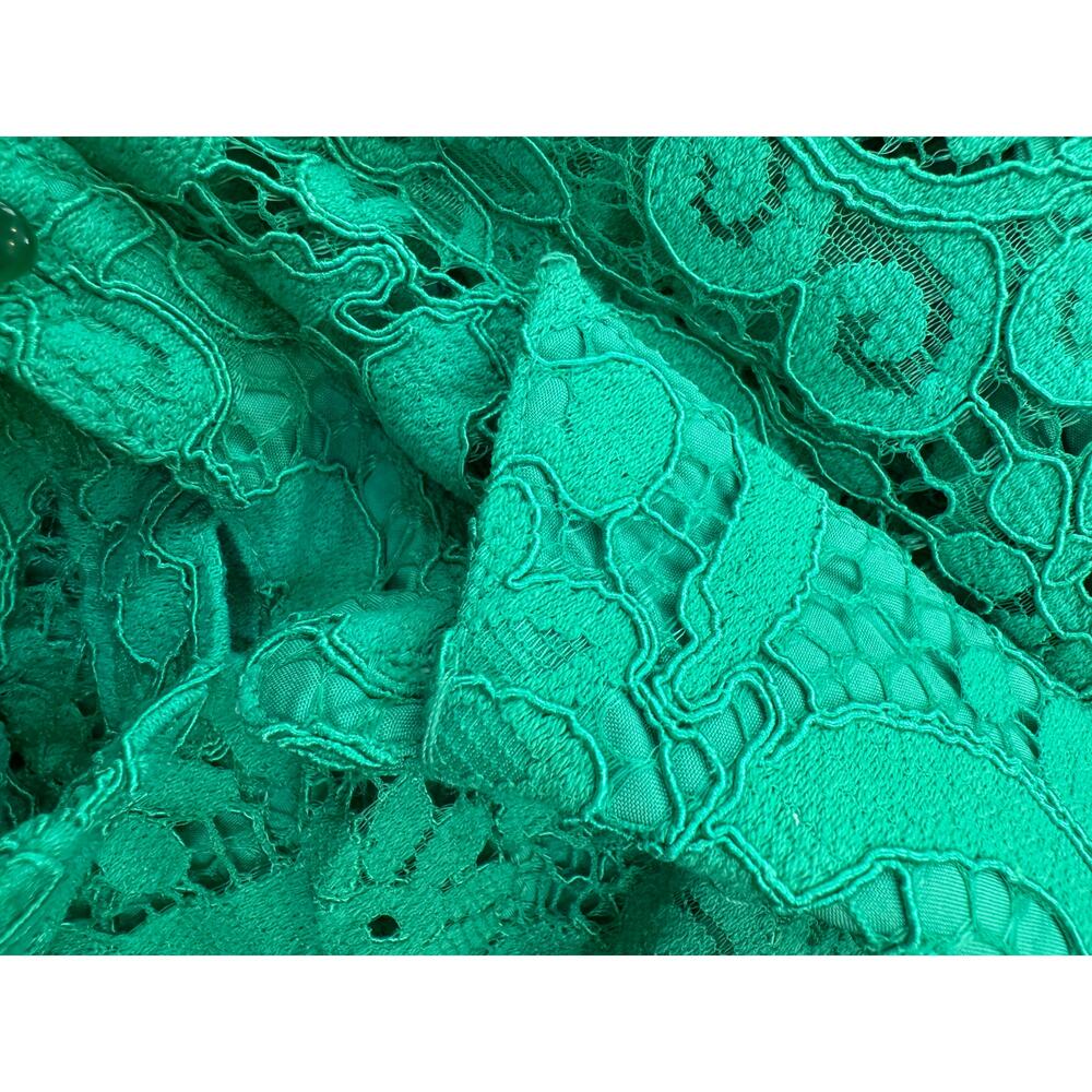 NANETTE Nanette Lepore Green Lace Blouse - Emerald Isle - Picture 7 of 15
